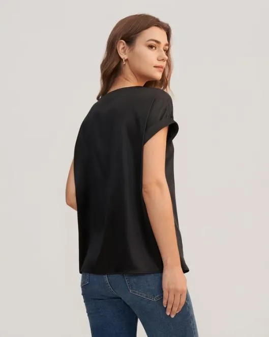 100 Mulberry Silk TShirt Womenx27s Short Sleeves Women Lilysilk Tops