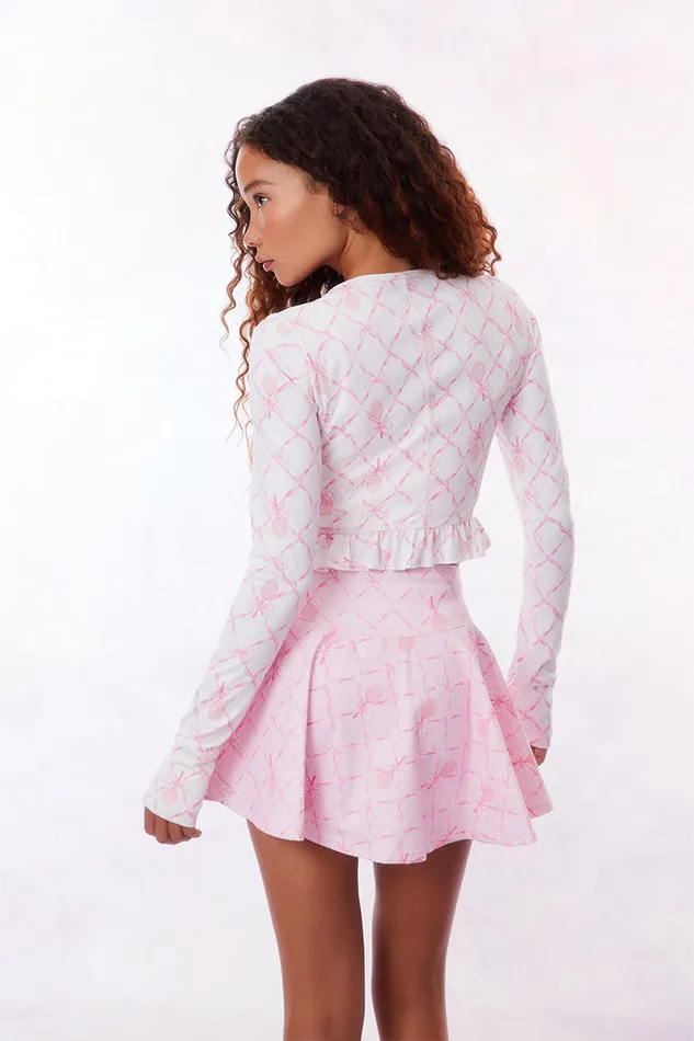 Active Women LoveShackFancy Corene Sporty Active Skort Candy Lipstick