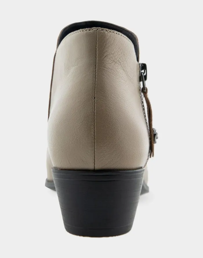 Aerosoles Comfortable Women039s Ankle Boot In Beige Genuine Leather Trench Coat Genuine Leather Women Heeled Boots