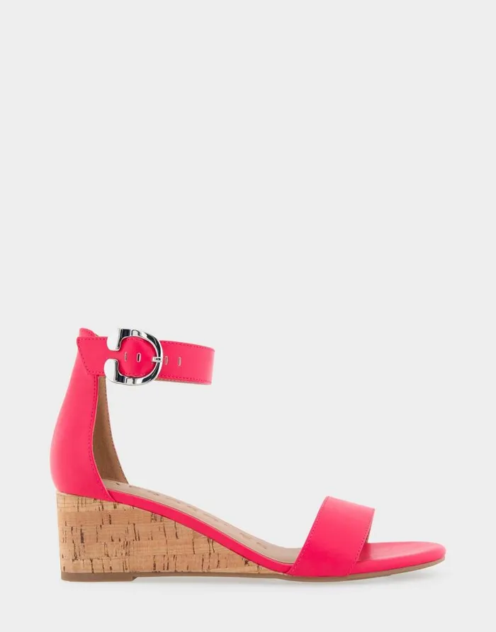 Aerosoles Comfortable Women039s Ankle Strap Mid Wedge Sandal In Virtual Pink Faux Leather Virtual Pink Faux Leather Women Dress Aerosoles Comfortable Women039s Ankle Strap Mid Wedge Sandal In Virtual Pink Faux Leather Virtual Pink Faux Leather Women Dress