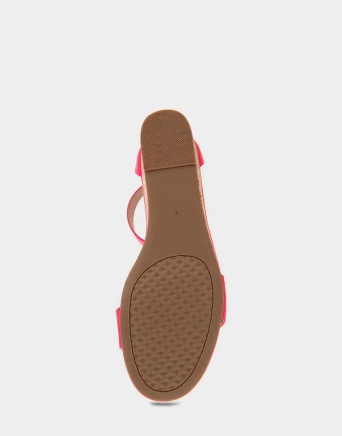 Aerosoles Comfortable Women039s Ankle Strap Mid Wedge Sandal In Virtual Pink Faux Leather Virtual Pink Faux Leather Women Dress