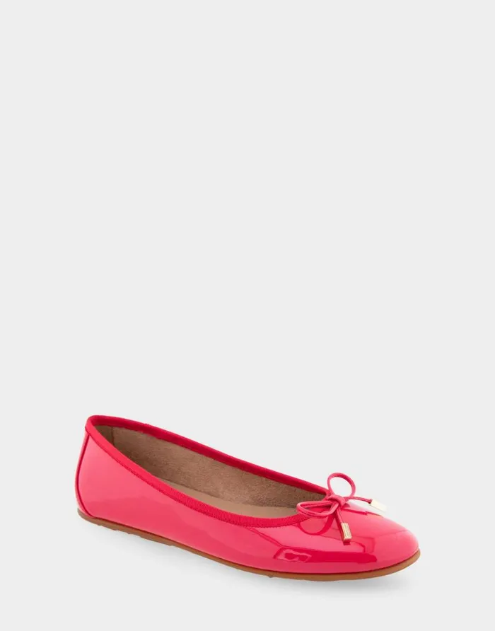 Aerosoles Comfortable Women039s Ballet Flat In Virtual Pink Patent Faux Leather Virtual Pink Patent Faux Leather Women Dress
