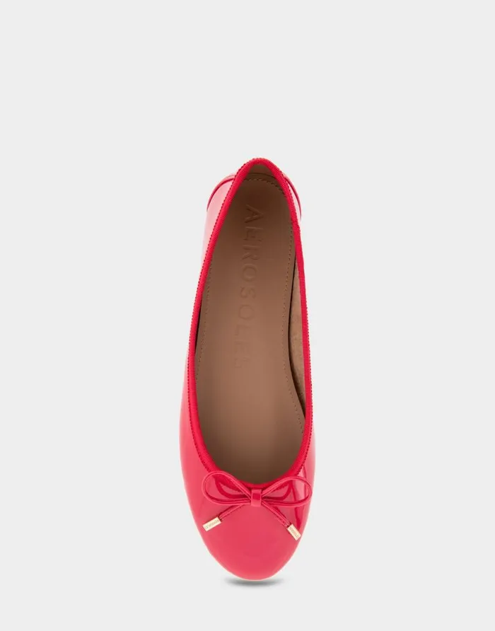 Aerosoles Comfortable Women039s Ballet Flat In Virtual Pink Patent Faux Leather Virtual Pink Patent Faux Leather Women Dress
