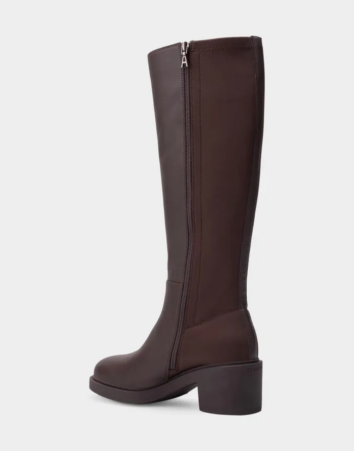 Aerosoles Comfortable Women039s Block Heel Tall Shaft Boot In Brown Genuine Leather Java Genuine Leather Women Tall Boots