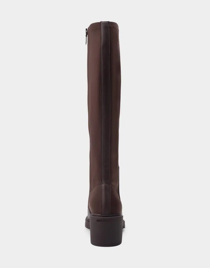 Aerosoles Comfortable Women039s Block Heel Tall Shaft Boot In Brown Genuine Leather Java Genuine Leather Women Tall Boots