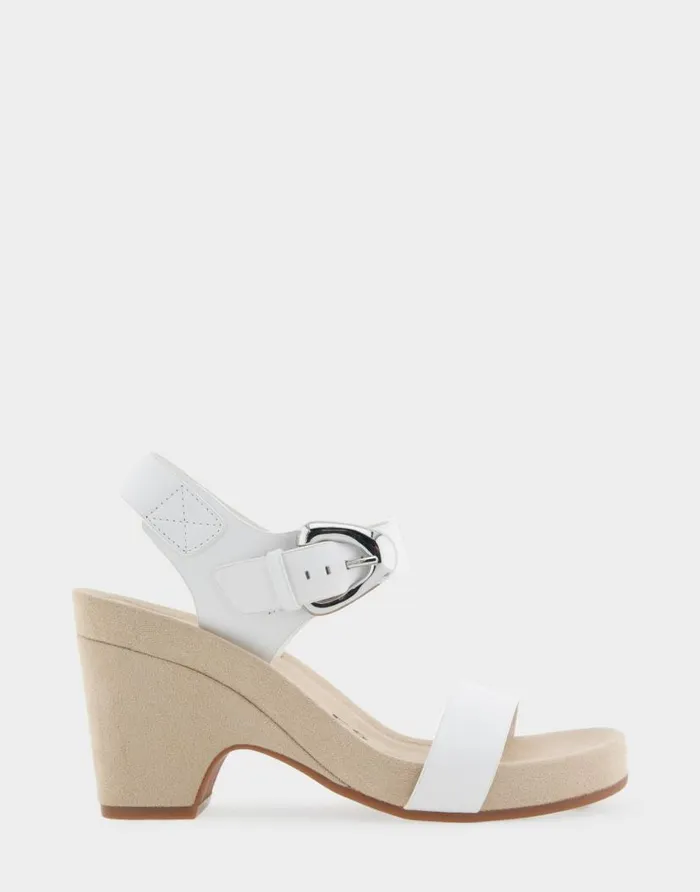 Aerosoles Comfortable Women039s Buckled Footbed Wedge Sandal In White Leather White Leather Women Wedges Aerosoles Comfortable Women039s Buckled Footbed Wedge Sandal In White Leather White Leather Women Wedges