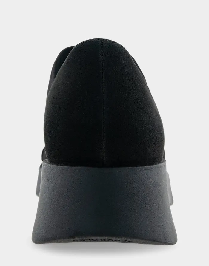 Aerosoles Comfortable Women039s Caged Elastic Molded Footbed Sandal In Black Nubuck Leather Black Nubuck Leather Women Clogs and Mules