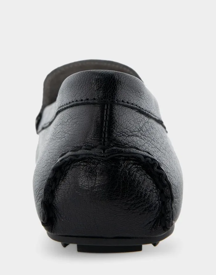 Aerosoles Comfortable Women039s Driver In Black Leather Black Leather Women Loafers