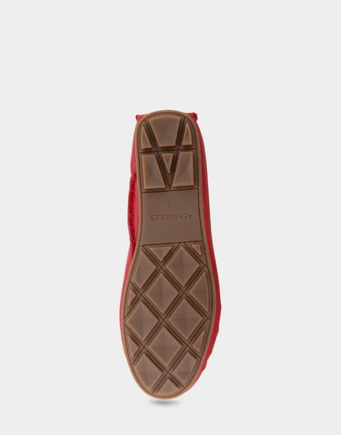 Aerosoles Comfortable Women039s Driver In Racing Red Leather Racing Red Leather Women Wide Width Flats