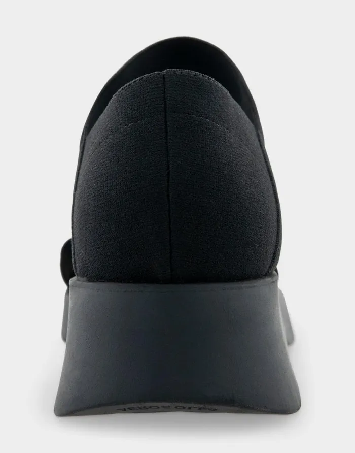 Aerosoles Comfortable Women039s Elastic Molded Footbed Sandal In Black Elastic Elastic Fabric Black Elastic Women Clogs and Mules