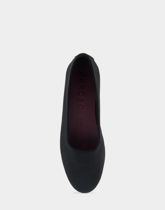 Aerosoles Comfortable Women039s Flat In Black Genuine Suede Black Genuine Suede Women Ballet