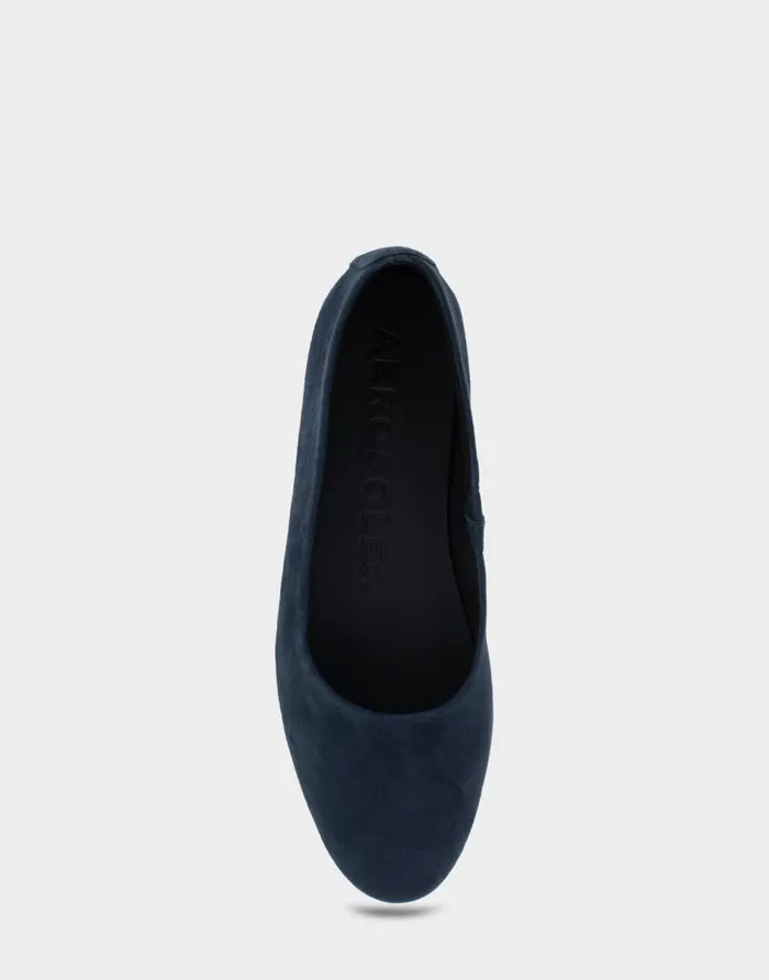 Aerosoles Comfortable Women039s Flat In Navy Genuine Suede Navy Genuine Suede Women Dress