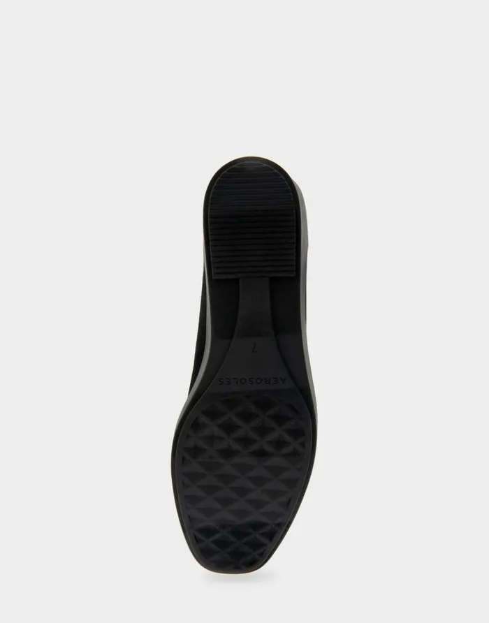 Aerosoles Comfortable Women039s Flatform Shoe In Black Stretch Faux Suede Black Faux Suede Women Pumps