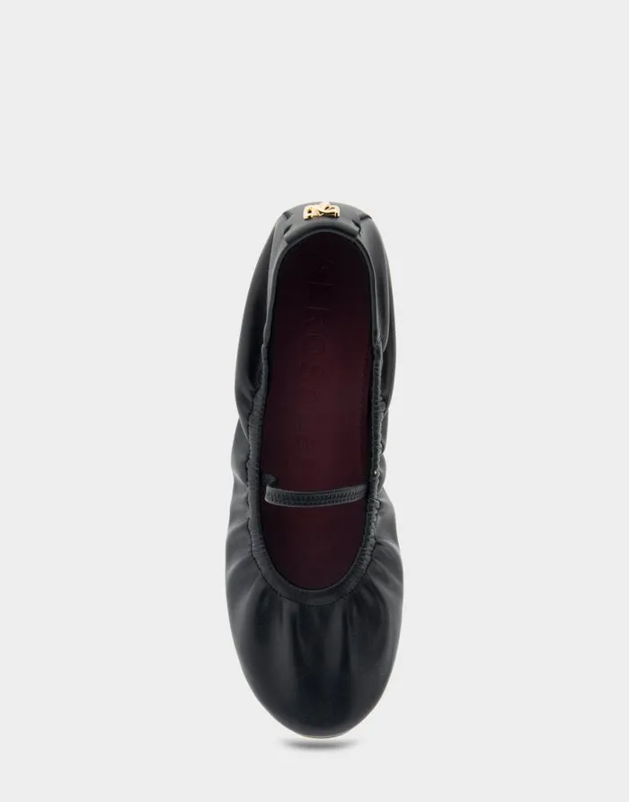 Aerosoles Comfortable Women039s Foldable Ballet Flat In Black Faux Leather Black Faux Leather Women Dress