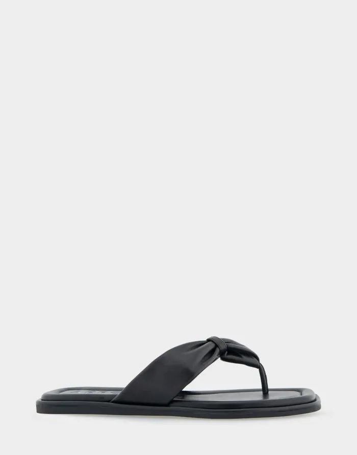 Aerosoles Comfortable Women039s Knotted Thong Sandal In Black Leather Black Leather Women Flats Aerosoles Comfortable Women039s Knotted Thong Sandal In Black Leather Black Leather Women Flats