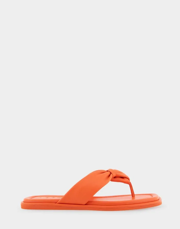 Aerosoles Comfortable Women039s Knotted Thong Sandal In Mandarin Leather Mandarin Leather Women Flats Aerosoles Comfortable Women039s Knotted Thong Sandal In Mandarin Leather Mandarin Leather Women Flats