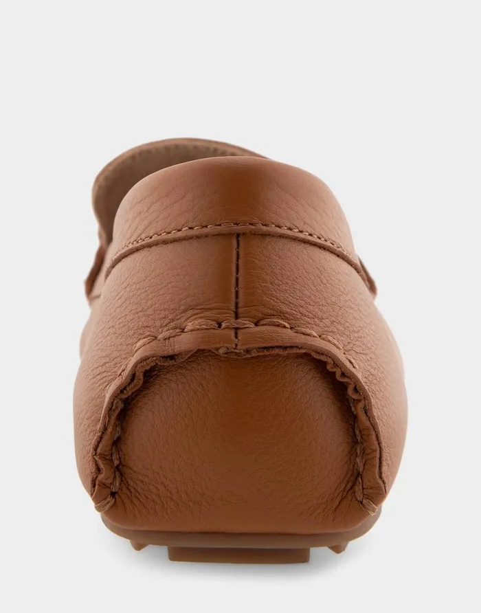 Aerosoles Comfortable Women039s Ornamented Driver In Tan Leather Tan Leather Women Wide Width Flats
