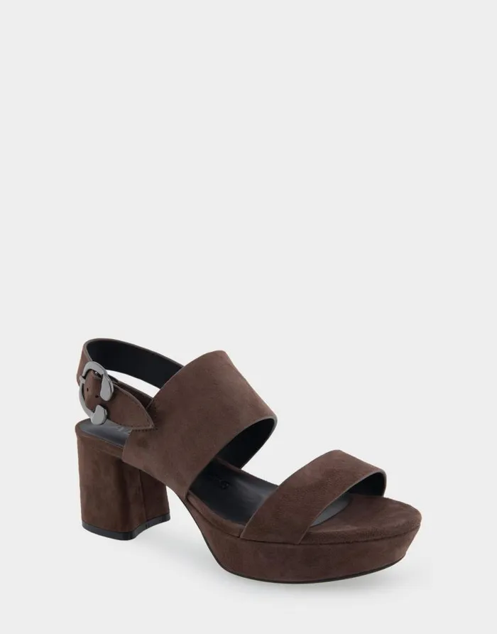Aerosoles Comfortable Women039s Platform Sandal In Brown Genuine Suede Java Suede Women Platforms
