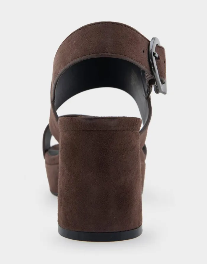 Aerosoles Comfortable Women039s Platform Sandal In Brown Genuine Suede Java Suede Women Platforms