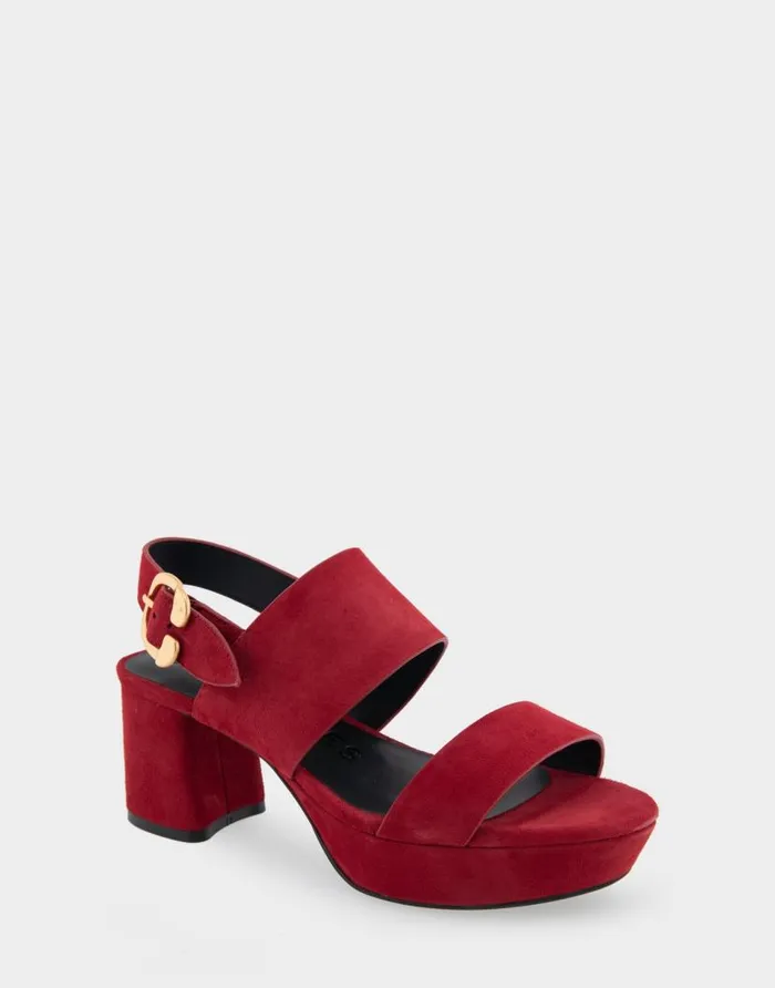 Aerosoles Comfortable Women039s Platform Sandal In Burgundy Genuine Suede Pomegranate Genuine Suede Women Platforms