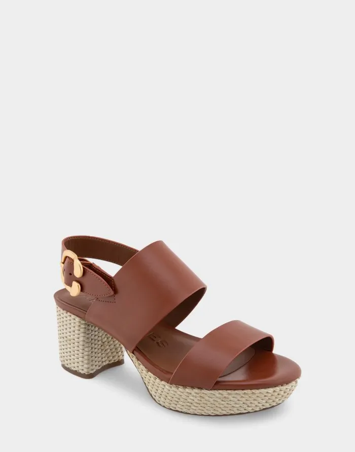 Aerosoles Comfortable Women039s Platform Sandal In Gingerbread Leather Gingerbread Leather Women Platforms