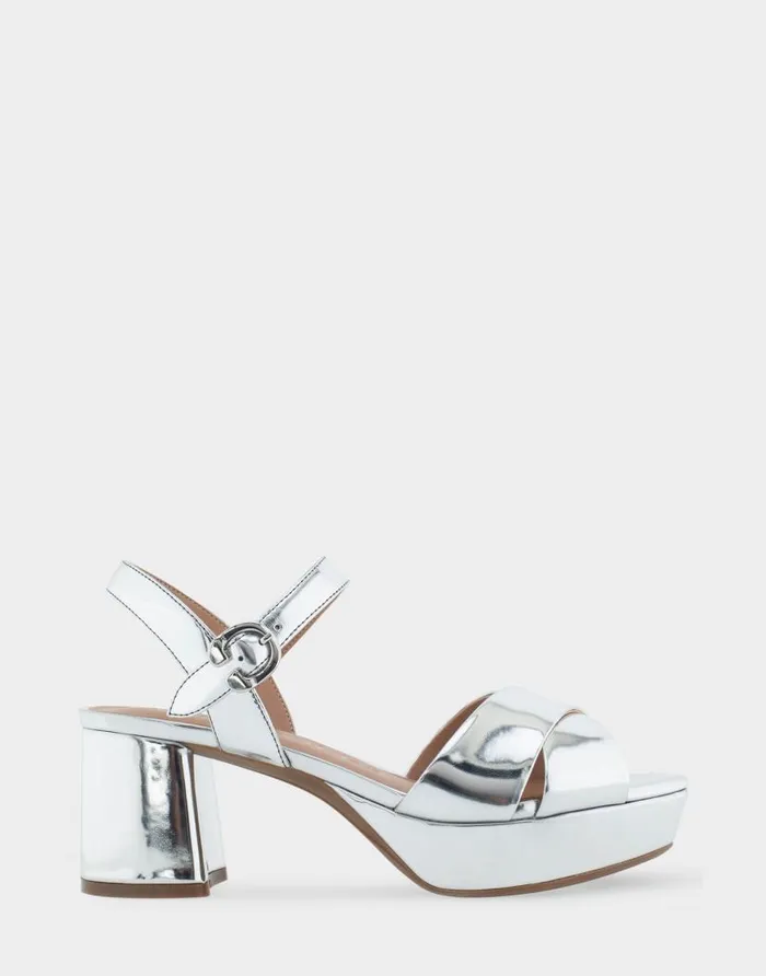 Aerosoles Comfortable Women039s Platform Sandal In Silver Faux Leather Silver Faux Leather Women Dress Aerosoles Comfortable Women039s Platform Sandal In Silver Faux Leather Silver Faux Leather Women Dress