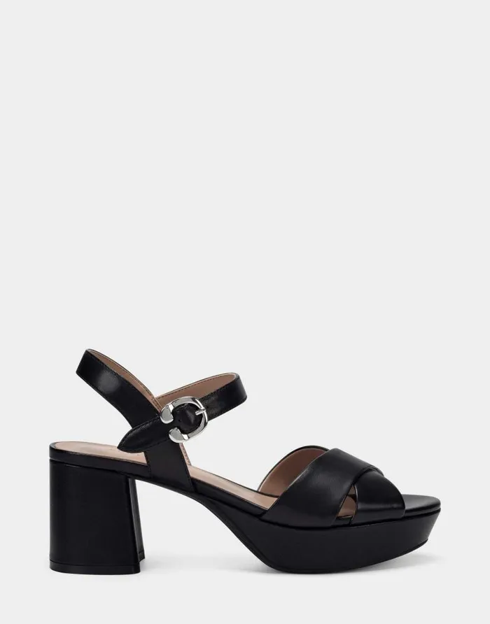 Aerosoles Comfortable Women039s Sandal In Black Genuine Leather Black Leather Women Platforms Aerosoles Comfortable Women039s Sandal In Black Genuine Leather Black Leather Women Platforms