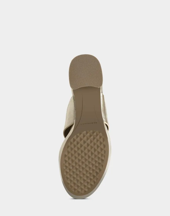 Aerosoles Comfortable Women039s Sandal In Gold Genuine Leather Gold Metallic Leather Women Platforms