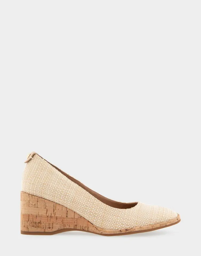 Aerosoles Comfortable Women039s Sculpted Wedge Pump In Natural Raffia Combo Raffia Fabric Natural Raffia Combo Women Clogs and Mules Aerosoles Comfortable Women039s Sculpted Wedge Pump In Natural Raffia Combo Raffia Fabric Natural Raffia Combo Women Clogs and Mules