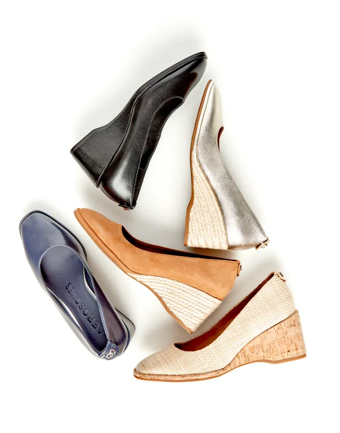 Aerosoles Comfortable Women039s Sculpted Wedge Pump In Natural Raffia Combo Raffia Fabric Natural Raffia Combo Women Clogs and Mules