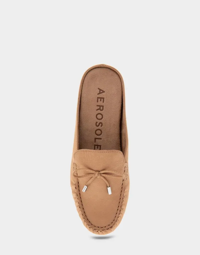 Aerosoles Comfortable Women039s Slip On Driver In Doe Nubuck Leather Doe Nubuck Leather Women Clogs and Mules