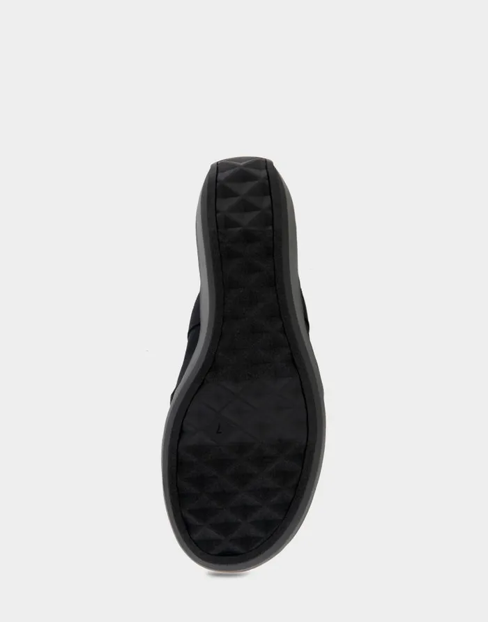 Aerosoles Comfortable Women039s Stretch Molded Wedge Thong Sandal In Black Elastic Elastic Fabric Black Elastic Women Clogs and Mules