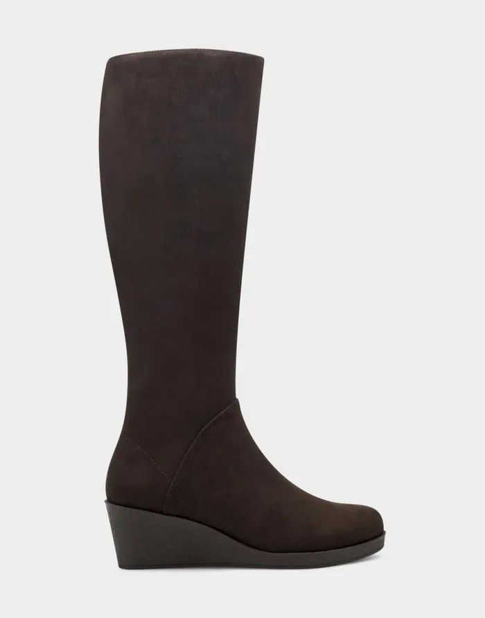 Aerosoles Comfortable Women039s Tall Boot In Brown Faux Suede Brown Faux Suede Women Wide Width Boots Aerosoles Comfortable Women039s Tall Boot In Brown Faux Suede Brown Faux Suede Women Wide Width Boots
