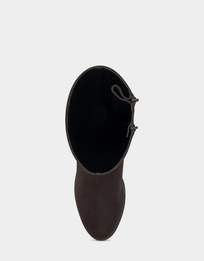 Aerosoles Comfortable Women039s Tall Boot In Brown Faux Suede Brown Faux Suede Women Wide Width Boots