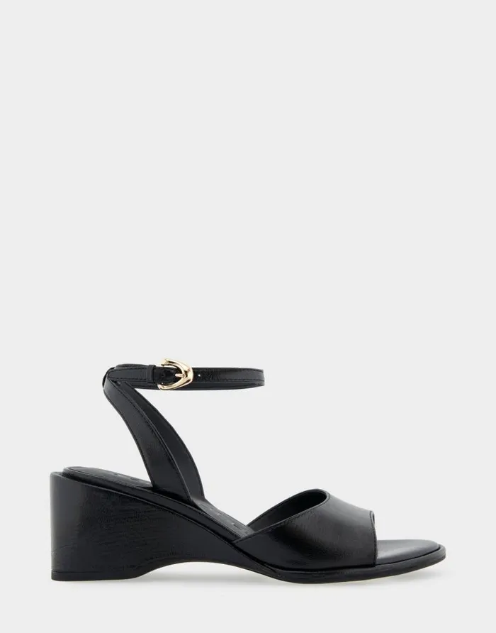 Aerosoles Comfortable Women039s Two Piece Ankle Strap Wedge Sandal In Black Leather Black Leather Women Wedges Aerosoles Comfortable Women039s Two Piece Ankle Strap Wedge Sandal In Black Leather Black Leather Women Wedges