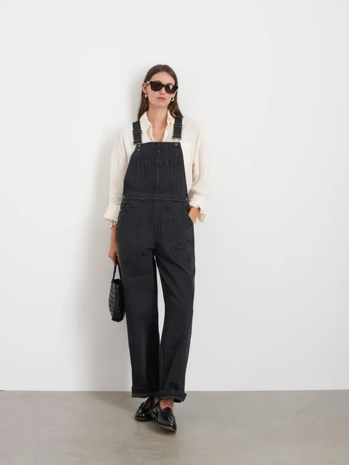Alex Mill Denim Women Lili Overall In Black Denim
