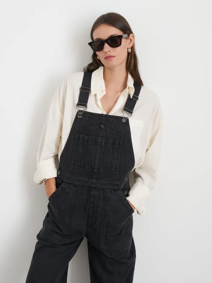 Alex Mill Denim Women Lili Overall In Black Denim