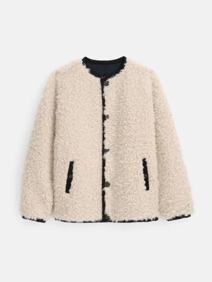 Alex Mill Jackets Outerwear Women Reversible Polar Bear Jacket Black