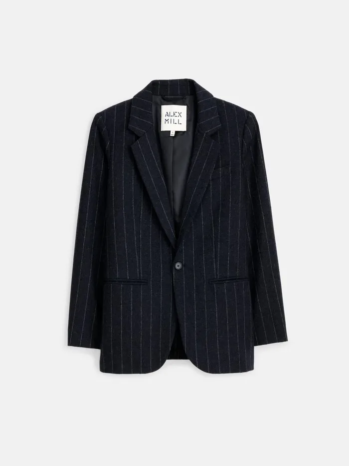 Alex Mill Jackets Outerwear Women Soho Blazer In Chalk Stripe Wool
