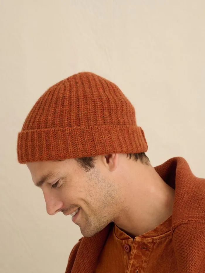 Alex Mill Men Cashmere Beanie Heather Amber Alex Mill Men Cashmere Beanie Heather Amber