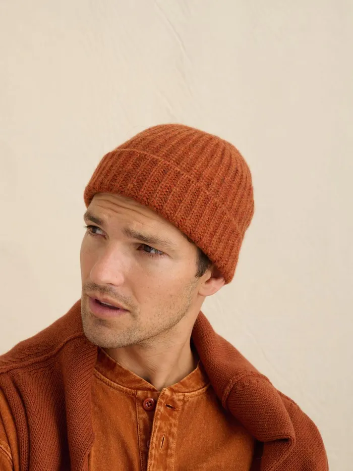 Alex Mill Men Cashmere Beanie Heather Amber Alex Mill Men Cashmere Beanie Heather Amber