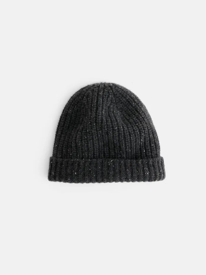 Alex Mill Men Cashmere Donegal Beanie Grey Donegal
