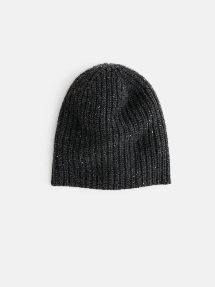 Alex Mill Men Cashmere Donegal Beanie Grey Donegal
