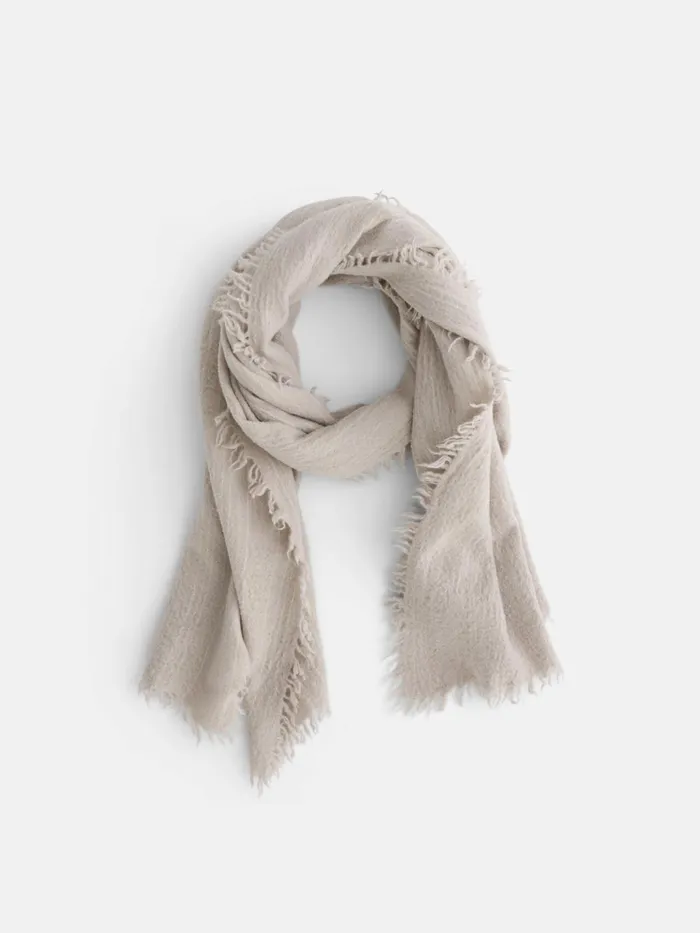 Alex Mill Men Jamie Boiled Wool Scarf Summer Linen