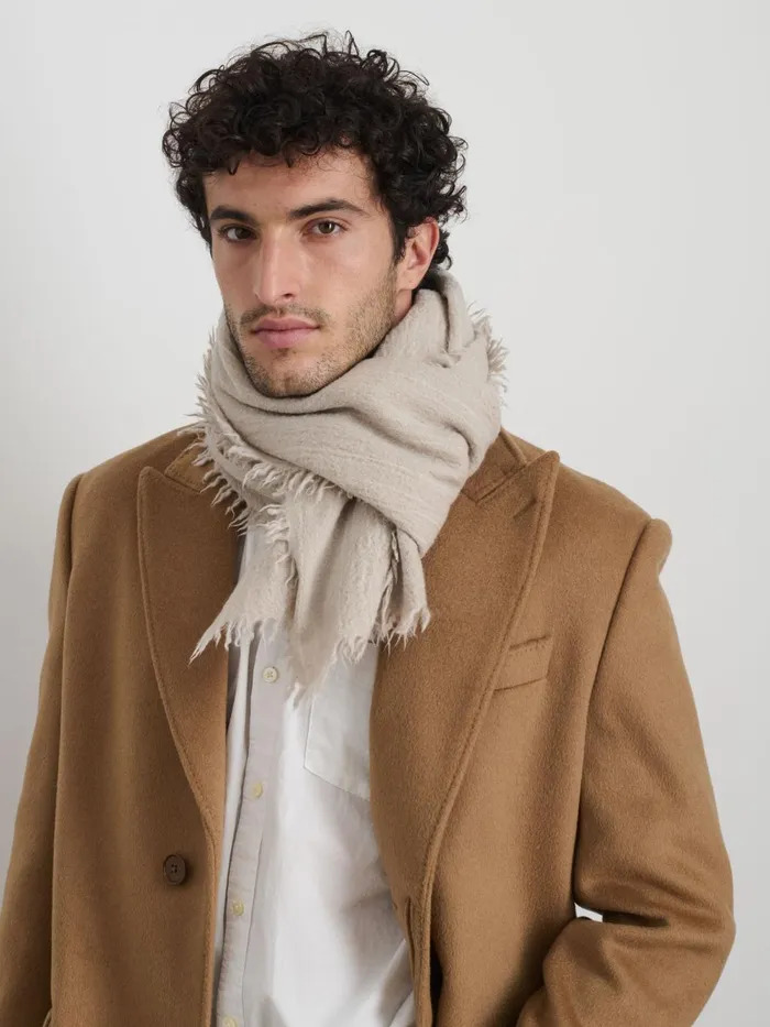 Alex Mill Men Jamie Boiled Wool Scarf Summer Linen Alex Mill Men Jamie Boiled Wool Scarf Summer Linen