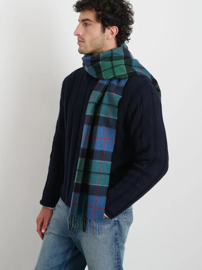 Alex Mill Men Joshua Ellis Plaid Scarf In Cashmere Greenredblue
