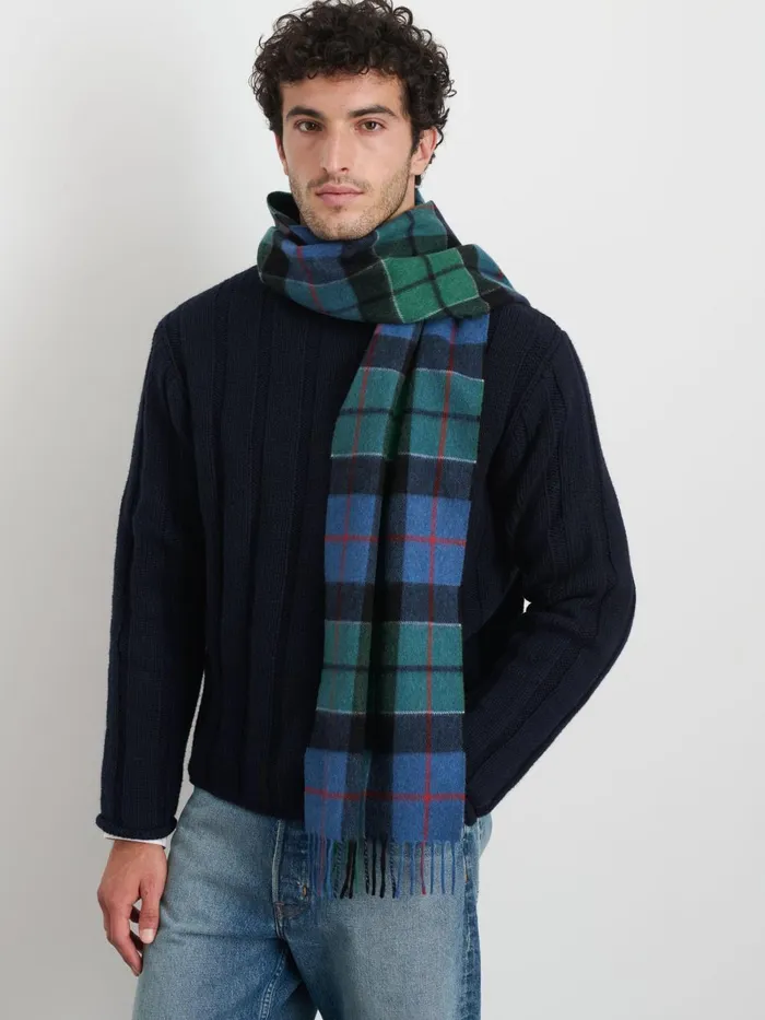 Alex Mill Men Joshua Ellis Plaid Scarf In Cashmere Greenredblue
