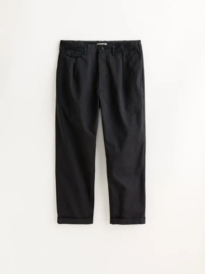 Alex Mill Pants Men Standard Pleated Pant In Chino Black