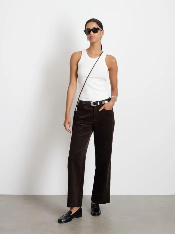 Alex Mill Pants Women Camden Pant In Corduroy Chocolate