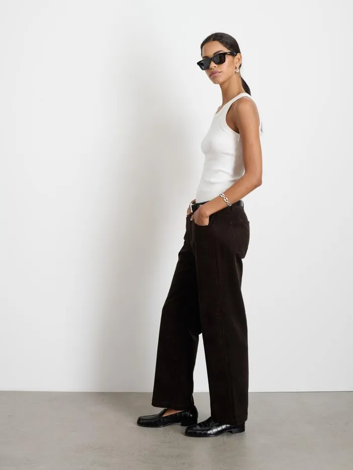 Alex Mill Pants Women Camden Pant In Corduroy Chocolate